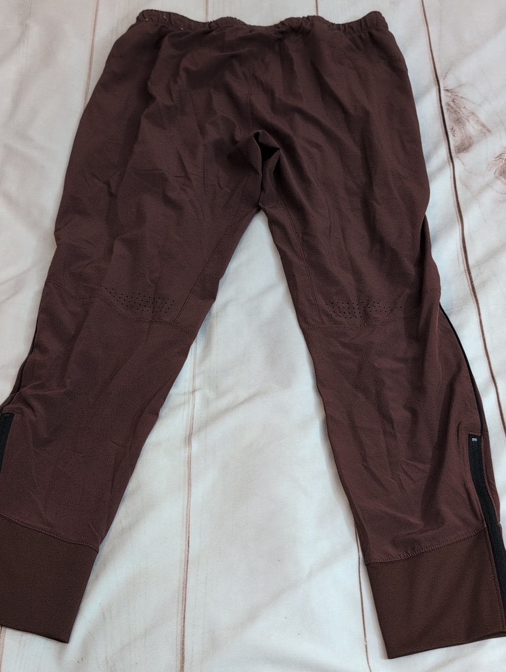 Abercrombie YPB motionTEK Mens M Brown Training Joggers Zip Ankle Athletic - Picture 4 of 5